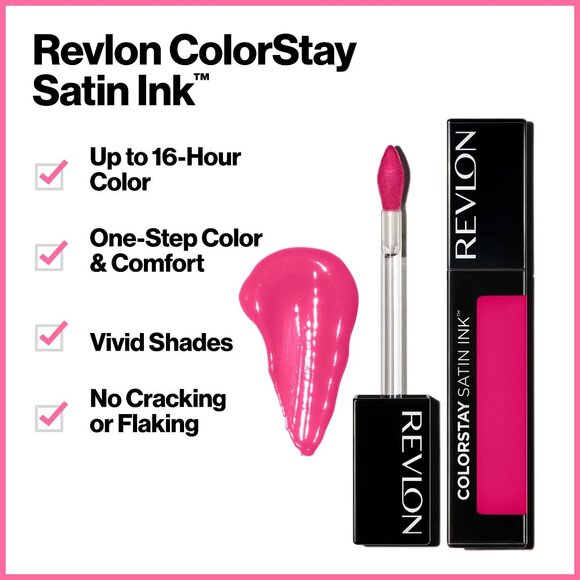 Revlon ColorStay Satin Ink Lipstick #021 Partner In Wine - Picture 4 of 5